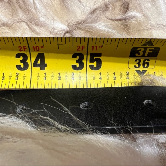 black leather western concho belt faux coral and turquoise stones scroll design - Picture 17 of 17